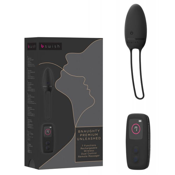 Bnaughty Premium Unleashed Remote Control Bullet - Noir