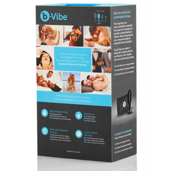 b-Vibe Weighted Snug Plug 3 - 180 g Black