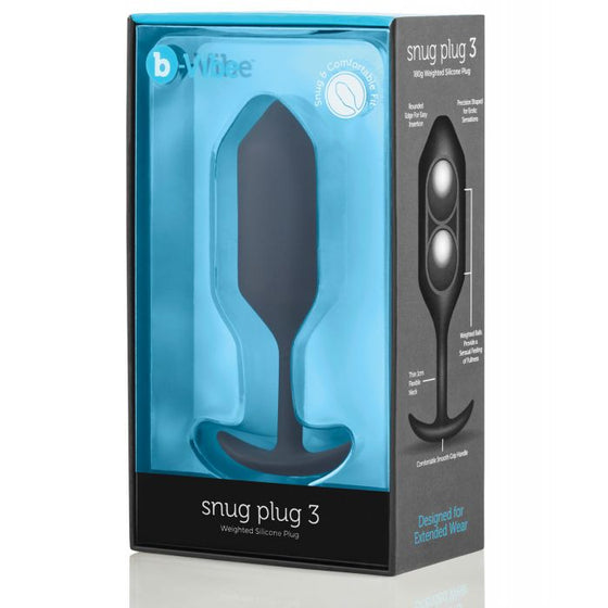 b-Vibe Weighted Snug Plug 3 - 180 g Black