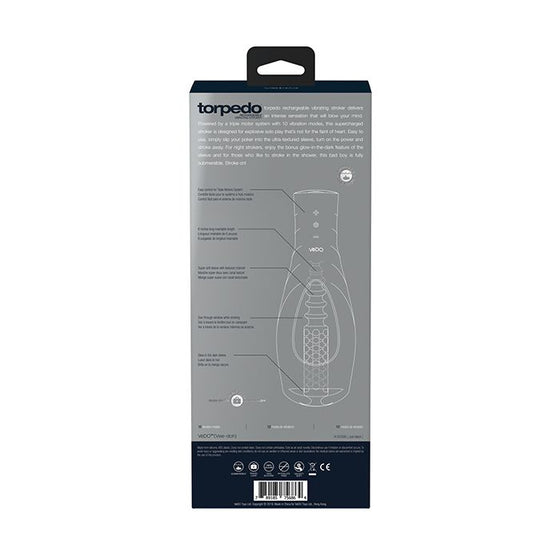 VeDO Torpedo Vibrating Rechargable Stroker - Just Black