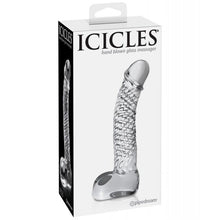  Icicles No. 61 Hand Blown Glass G Spot Dong - Clear