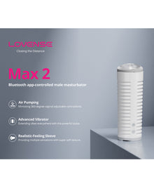  Lovense Max 2 Rechargeable Male Masturbator w/White Case - Clear Sleeve