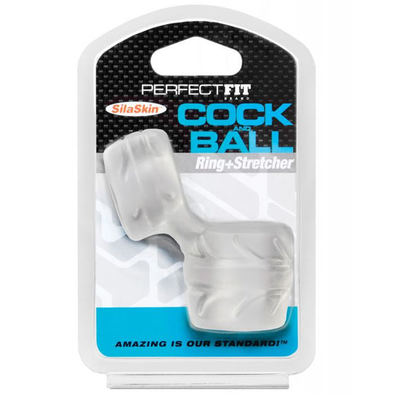 Perfect Fit SilaSkin Cock & Ball Ring - Clear