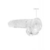 Shots RealRock Realistic Crystal Clear 8" Dildo w/Balls - Transparent Clear