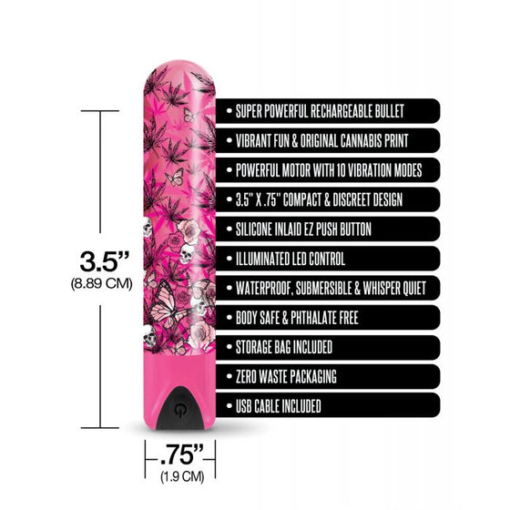 Buzzed 3.5" Rechargeable Bullet - Blazing Beauty Pink