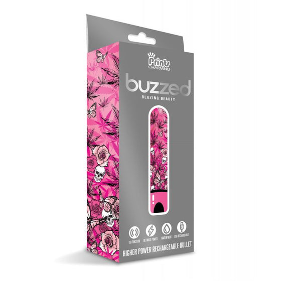 Buzzed 3.5" Rechargeable Bullet - Blazing Beauty Pink