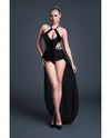 Allure Take Me Latex Look Vinyl and Mesh Teddy w/Attached Skirt - Black XL