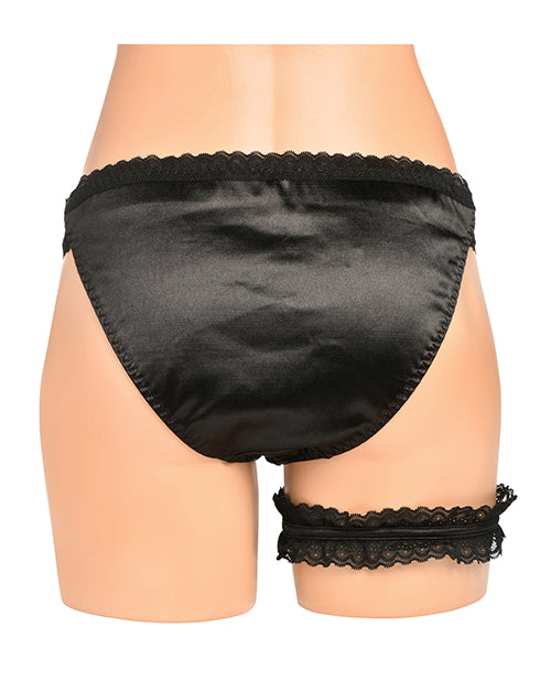 Bedroom Bliss Jolie Strap-On Panty Harness & Garter - Small