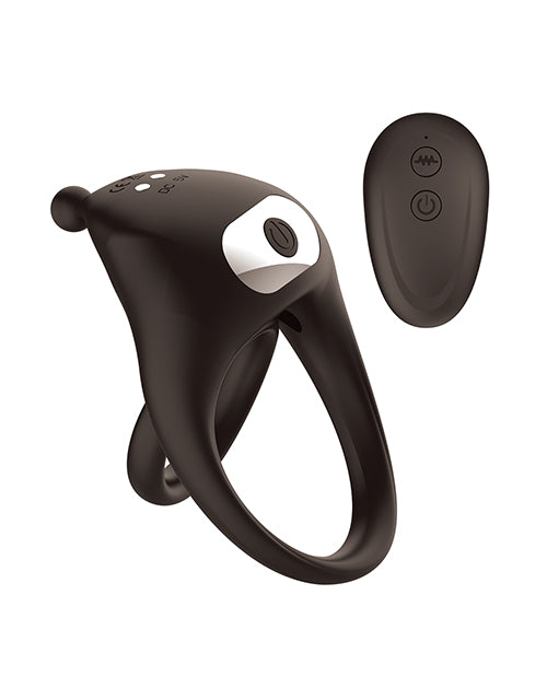 Cock Power Remote Control Pleasure Ring - Black
