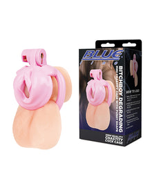  Bitchboy Degrading Mini Chastity Cage w/Pussy Shape