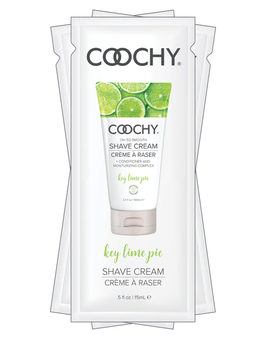 COOCHY Shave Cream - .5 oz Key Lime Pie Foil Bag of 24