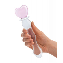  Glas 8" Sweetheart Glass Dildo - Pink/Clear