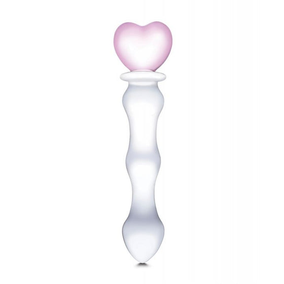 Glas 8" Sweetheart Glass Dildo - Pink/Clear