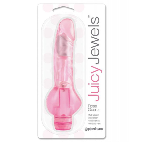 Juicy Jewels Rose Quartz Vibrator - Pink