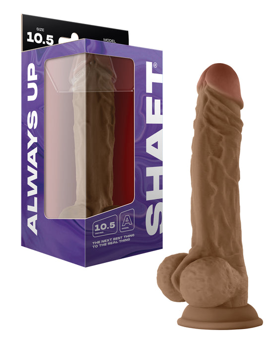 Shaft Model A Flexskin Liquid Silicone 10.5" Dong w/Balls - Oak
