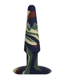  A Play 5" Groovy Silicone Anal Plug - Camouflage