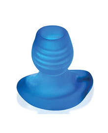  Oxballs Glowhole 1 Hollow Buttplug w/LED Insert Small - Blue Morph