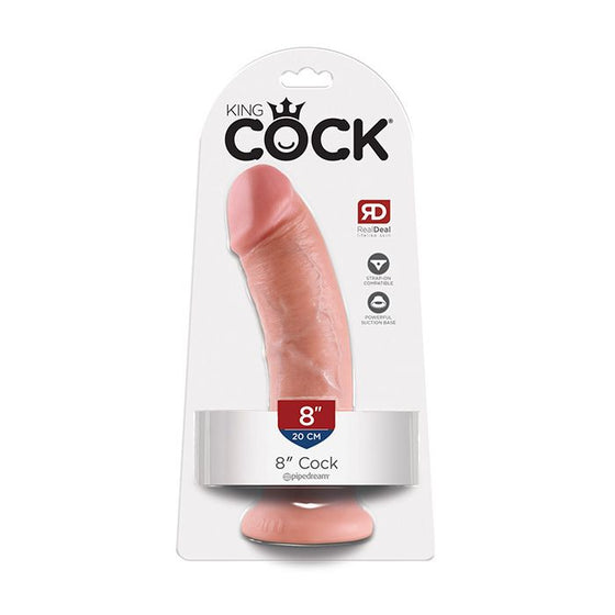 King Cock Realistic Suction Cup 8" Dong - Flesh