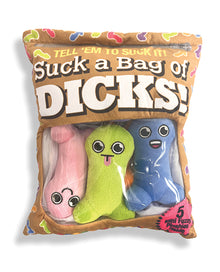 Suck A Bag of Dicks Plushy Pillows - Plush Bag of 5 Dicks
