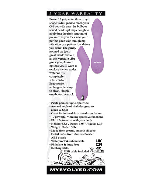 Evolved Lilac G Petite G Spot Vibe - Purple