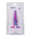 A Play 5" Groovy Silicone Anal Plug - Multicolor/Pink