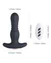 Agas Thrusting Butt Plug w/Remote Control - Black