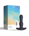 Agas Thrusting Butt Plug w/Remote Control - Black