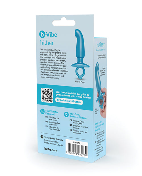 b-Vibe Butties Hither Tapered Prostate Plug - Blue