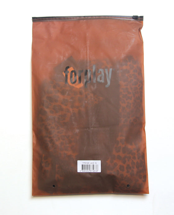 Animal Instincts Sheer Mesh and Lace Gown w/Thong 2 pc Set - Animal XL