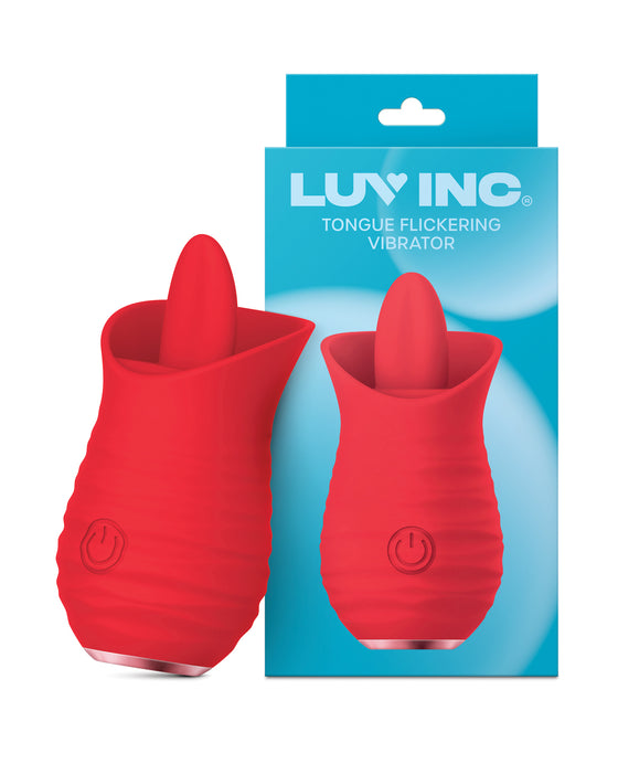 Luv Inc. Tongue Flickering Vibrator - Red