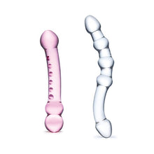  Glas 2 pc Double Pleasure Glass Dildo Set