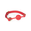 Spartacus Silicone Ball Gag w/Red PU Straps - 46 mm