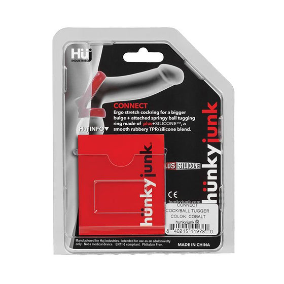 Hunky Junk Connect Cock Ring w/Balltugger - Cobalt