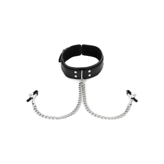 Sex & Mischief Nipple Clamps w/Collar