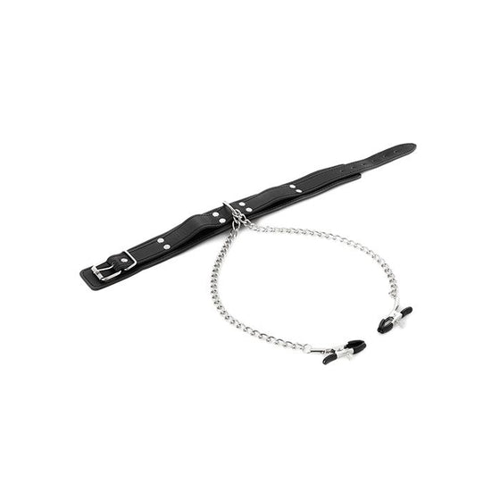 Sex & Mischief Nipple Clamps w/Collar
