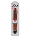 King Cock 10" Vibrating Stiffy - Brown