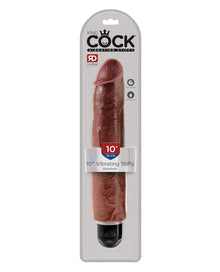  King Cock 10" Vibrating Stiffy - Brown