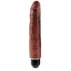 King Cock 10" Vibrating Stiffy - Brown