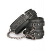 Easy Toys Faux Leather Collar w/Handcuffs - Black