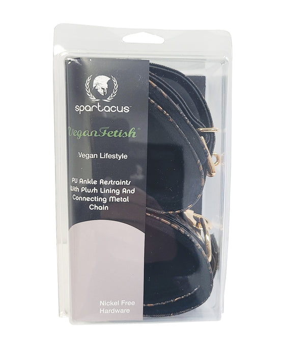 Spartacus Faux Fur Lining Ankle Restraints - Brown Floral Print