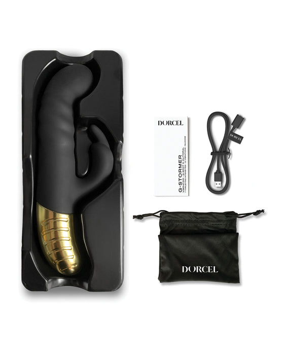 Dorcel G-Stormer Thrusting G Spot Rabbit - Black/Gold