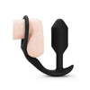 b-Vibe Snug & Tug Weighted Silicone & Penis Ring - 128 g Black