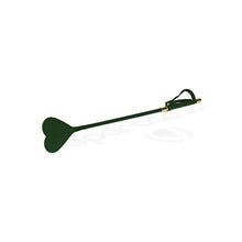  Spartacus PU Riding Crop w/Plush Heart Shape Tip - Green