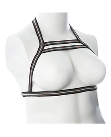  Gender Fluid Silver Lining Harness - XL-XXXL Black/Silver