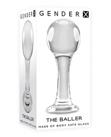  Gender X The Baller Glass Plug - Clear