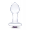 Glas 3.5" Bling Bling Glass Butt Plug - Clear
