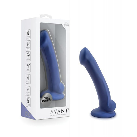 Blush Avant D10 Silicone Dildo - Ergo Mini Indigo