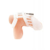 Blue Line Silicone Chastity Cage - White