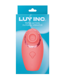  Luv Inc. Triple - Action Clitoral Vibrator - Coral