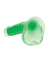 Curve Toys Lollicock 7" Glow In The Dark Silicone Dildo w/Balls - Green